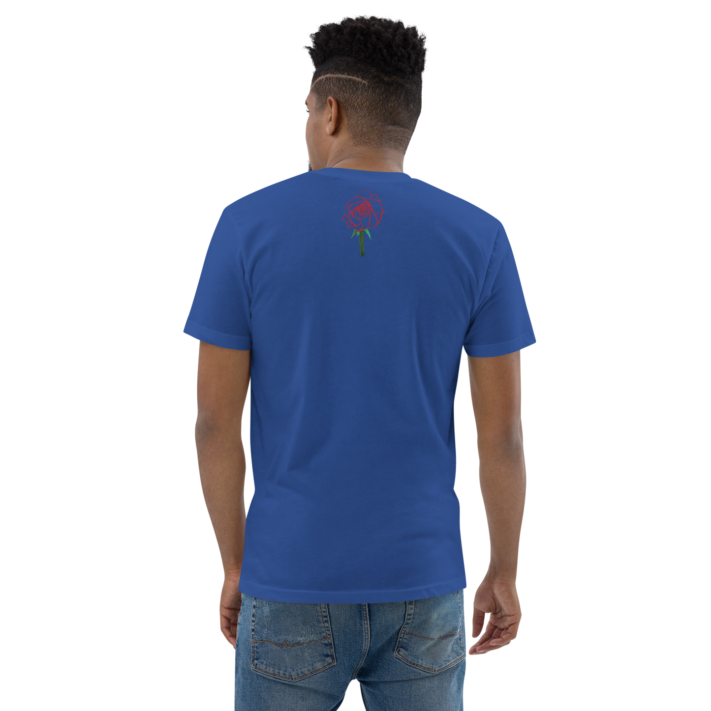 Men's Short Sleeve T-shirt ~ Rose, back (3 colours)