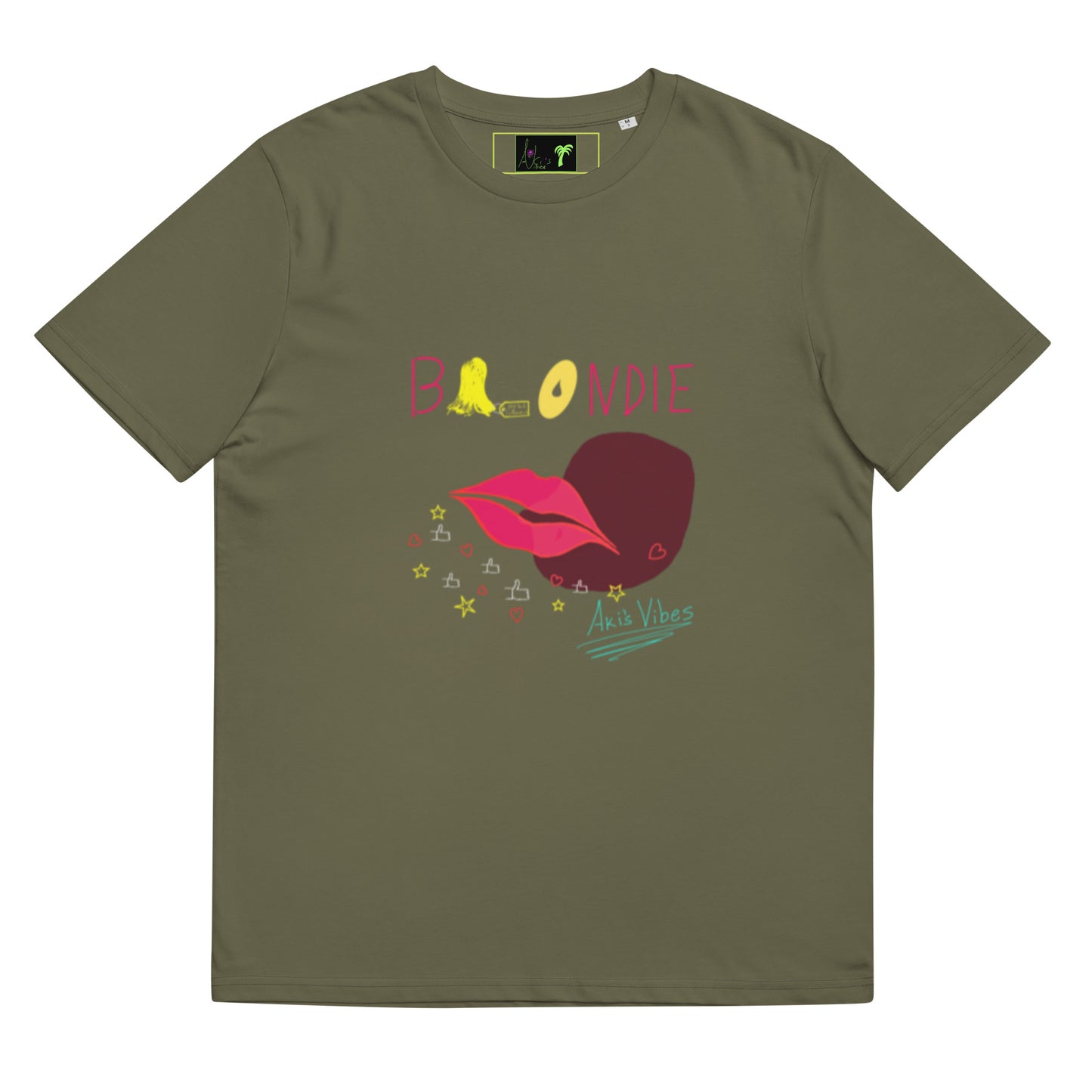 Unisex organic cotton t-shirt ~ Blondie, front (3 colours)